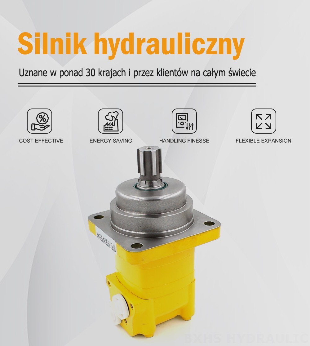 Silnik hydrauliczny cykloidalny BM5W 195 cm³/obr 75 l/min Silnik hydrauliczny